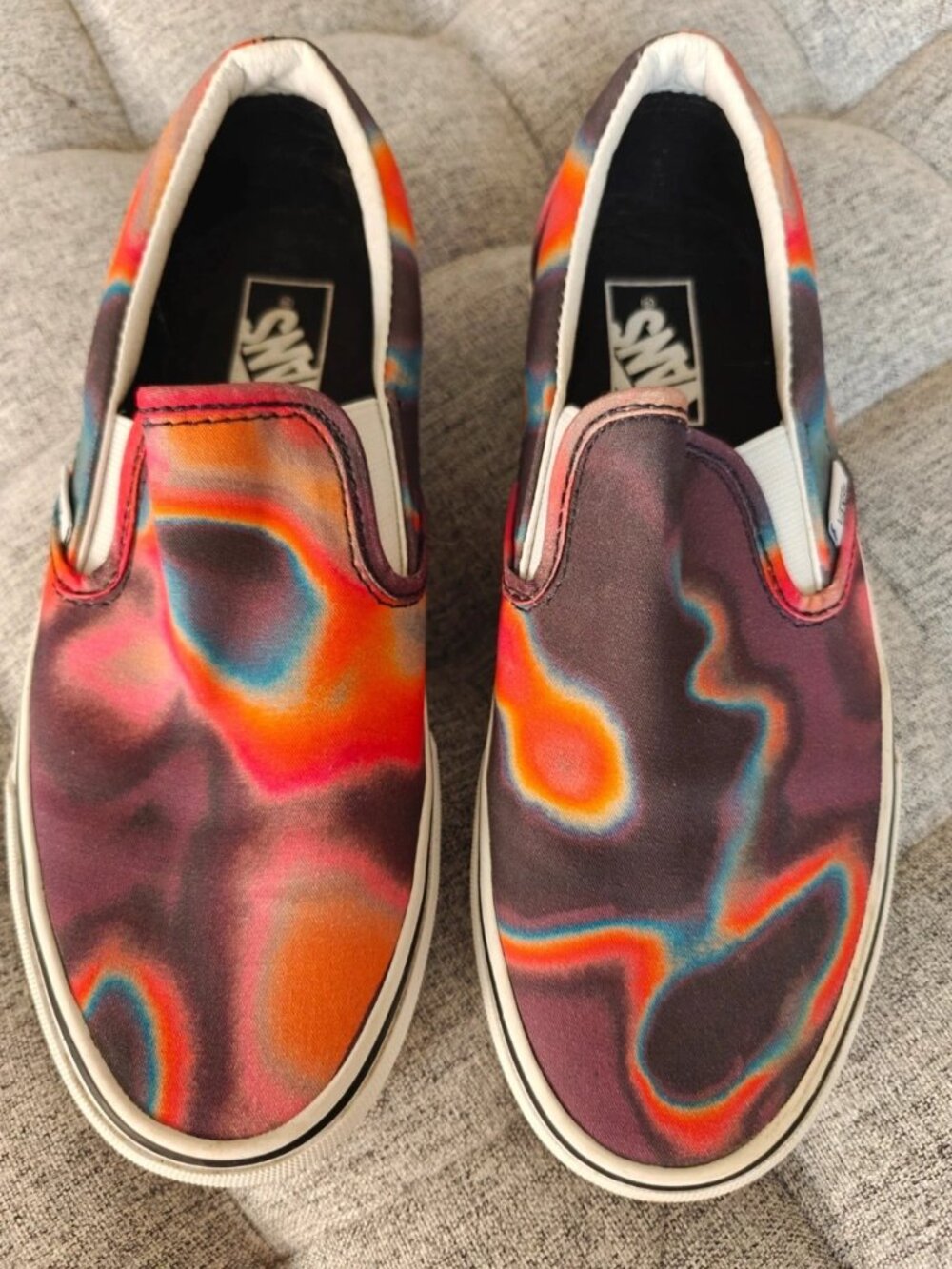Vans Thermal CMulticolor Skate Shoes Unisex Classic Slip-On Dark Aura